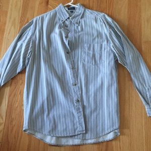 Guess jeans on trend striped button down vintage